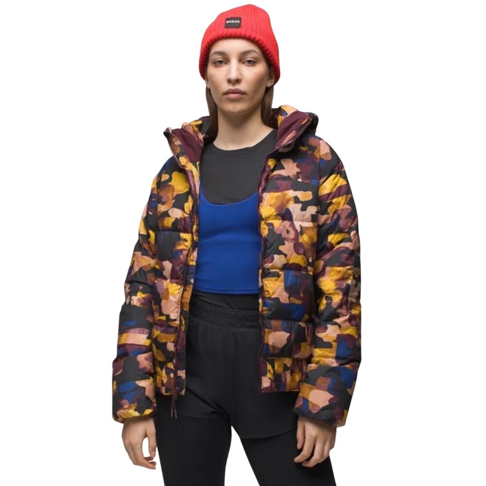 PRANA Women’s Fall Daze Emerald Valley Hooded Down Puffer Jacket